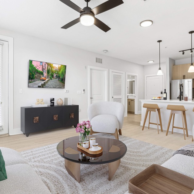 NoHo Flats - Renovated Apartments in Tampa - Living Room